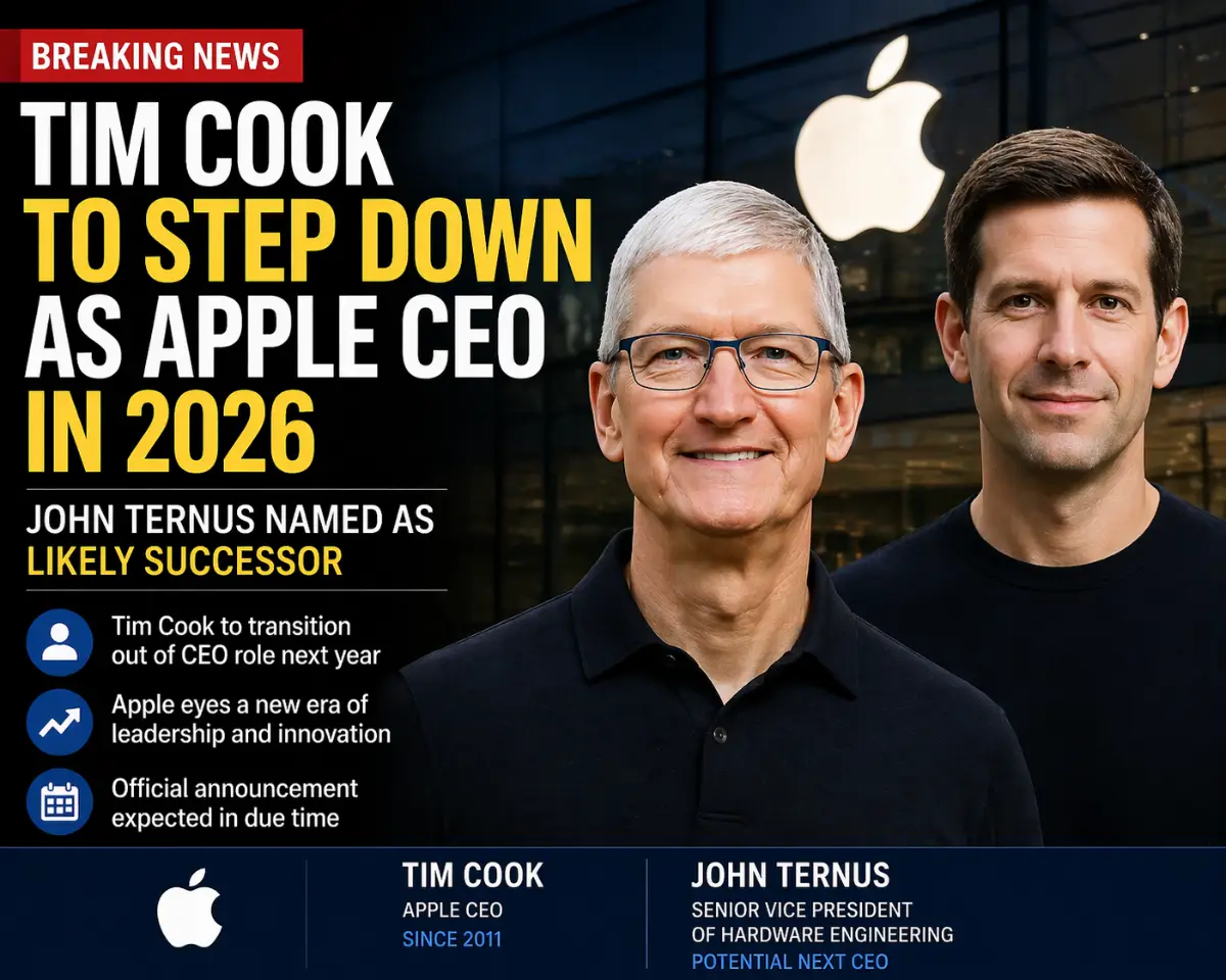 Tim Cook Ending End of an Era: Tim Cook Leaving Apple CEO Role in 2026 — Exiy International